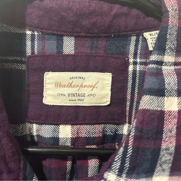 Original Weatherproof Vintage Women's Classic Plaid Button-Down‎ Shirt Size XL - Picture 3 of 6